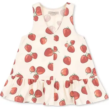 Dámské šaty Dětské bavlněné šaty Konges Sløjd FEN DRESS GOTS KS102443 béžová 01X, vel. 98