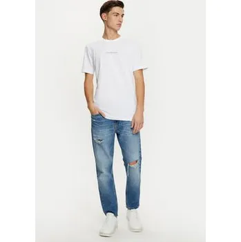 Oblečení a móda Calvin Klein Jeans T-Shirt Minimal Logo J30J327075 Bílá Regular Fit XXL