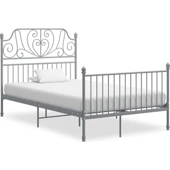 Postel zahrada-XL Rám postele bez matrace šedý kovový 140 x 200 cm 324852