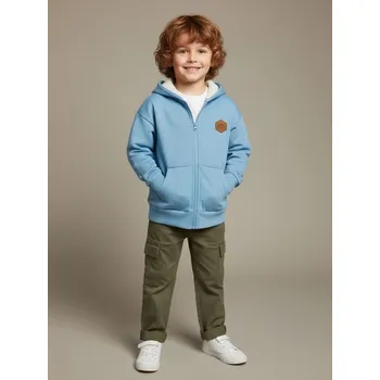 Dětská móda Sinsay - Mikina s kapucí Active - modrá - 346FC-58X - 346FC-58X-128