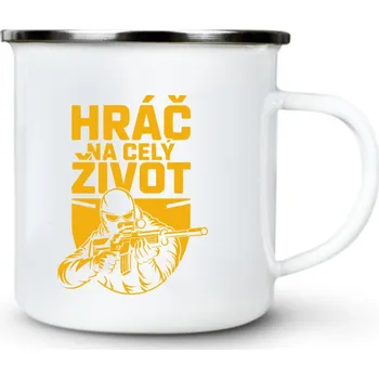 Hráč na celý život - Plechový hrnek VELKÝ 400ml (500 ml po okraj) - 400 ml