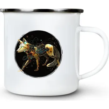 Pánské oblečení Kyber Liška - Plechový hrnek VELKÝ 400ml (500 ml po okraj) - 400 ml