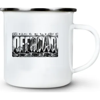 Pánské oblečení Adventure OFFROAD, 4x4 - Plechový hrnek VELKÝ 400ml (500 ml po okraj) - 400 ml