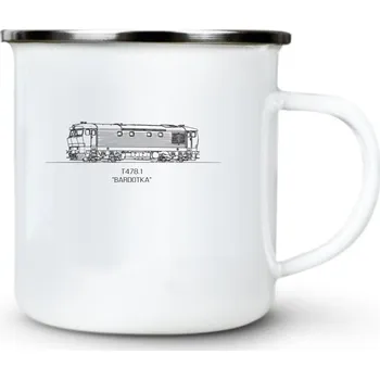 Pánské oblečení Lokomotiva řady 749/751 "Bardotka", V3 - Plechový hrnek VELKÝ 400ml (500 ml po okraj) - 400 ml