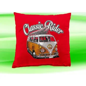 Dekorativní polštářek Polštářek VW Transporter T1 červený (polštář 35x35 cm)
