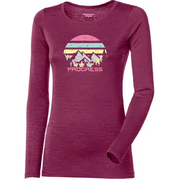 Dámské funkční triko Progress Hela "Landscape" Velikost: M / Barva: fialová