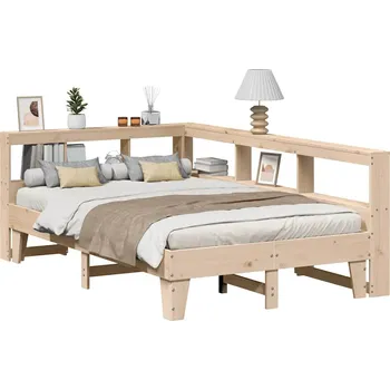 Ložnice zahrada-XL Postel s knihovnou bez matrace 135 x 190 cm masivní borovice 3324553