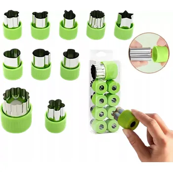 Vykrajovátko Formy na zdobení dortů vykrajovátka na ovoce cukroví zelená 10 ks