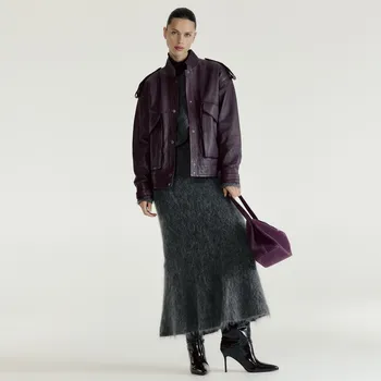 Dámská sukně Reserved - Maxi sukně s vlnou - tmavě šedá - 099GS-90M - 099GS-90M-L