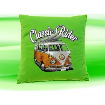 Dekorativní polštářek Polštářek VW Transporter T1 zelený (polštář 35x35 cm)