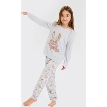 Dívčí spodní prádlo Sinsay - Dvoudílná pyžamová souprava - modrá - 502EV-05X - 502EV-05X-122