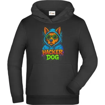 Pánské tričko Hacker dog - Dětská mikina s kapucí - 116 cm