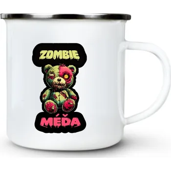Zombie méďa - Plechový hrnek VELKÝ 400ml (500 ml po okraj) - 400 ml