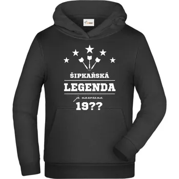 Pánské tričko Šipkařská legenda je narozena (doplňte rok narození). Bílý tisk - Dětská mikina s kapucí - 140 cm