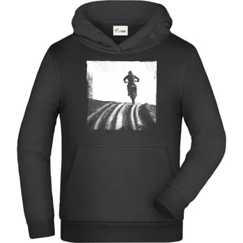 Pánské tričko Enduro, pole, jízda - Dětská mikina s kapucí - 140 cm