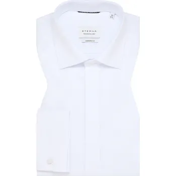 Pánská košile Společenská košile na manžetové knoflíčky Eterna Modern Fit Twill neprůhledná bílá 8817_00X367 velikost: 38, délka rukávu: dlouhý rukáv