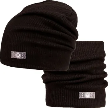 Čepice Spadlá čepice a nákrčník Dráče - Rayon Rib 001, černá Barva: Černá, Velikost: 54-56