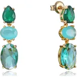 Viceroy Překrásné pozlacené náušnice s krystaly Elegant 13168E100-59 + 2 měsíce na vrácení zboží