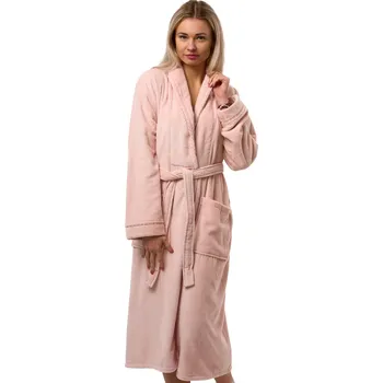 Dámský župan Dámský župan růžový, bavlna froté, se šálovým límcem 1ZF3101 růžová xl