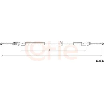 Brzdový systém Lanko ruční brzdy COFLE 10.9515