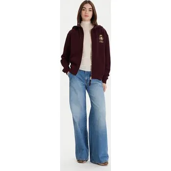 Pánská móda Tommy Hilfiger Mikina WW0WW46126 Bordó Regular Fit 3XL