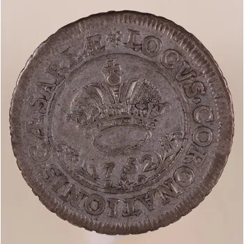 Aachen (Cáchy) – 8 mark (¼ thaleru), korunovační ražba 1752 3,15 g