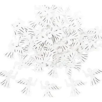 Vánoční dekorace Dřevěný anděl - bílý 50 ks