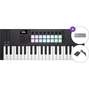 Master keyboard Novation Launchkey Mini 37 MK4 SET MIDI keyboard Black