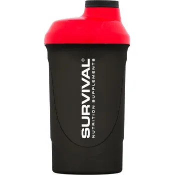 Shaker Survival Šejkr - 600 ml (černo-červený)