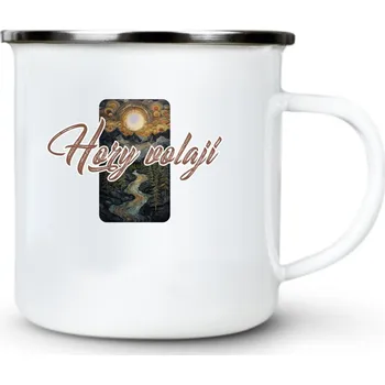 Hory volají, jelen, V31 - Plechový hrnek VELKÝ 400ml (500 ml po okraj) - 400 ml