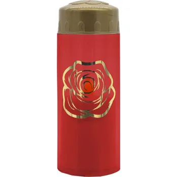 Svíčka Madona Hřbitovní Led 65x177mm růže červená, svítí 60 dní 100 gram