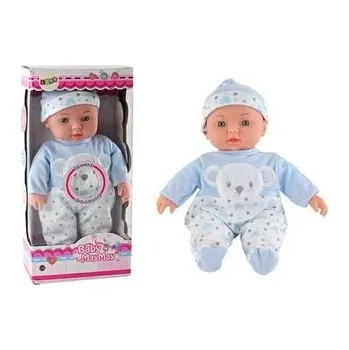 Panenka Lalka bobas niebieska piżamka z dźwiękiem