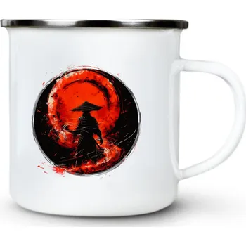 Pánské oblečení Osamělý válečník, V2 - Plechový hrnek VELKÝ 400ml (500 ml po okraj) - 400 ml