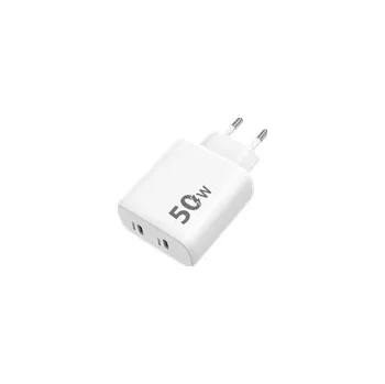 WG - Síťová nabíječka 2x USB-C 50W, 1x USB-C PD 30W + 1x USB-C PD 20W, bílá
