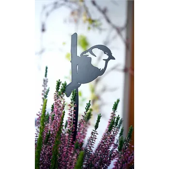 My little art Kovový zápich do kytek - různé druhy Varianta: černá sýkora babka