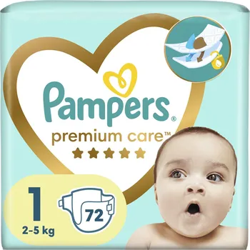 Přebalování PAMPERS Premium Care Pleny jednorázové 1 (2-5 kg) 72 ks