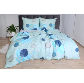 Povlečení Bavlněné povlečení PLUS 4dílné POSA tyrkysové