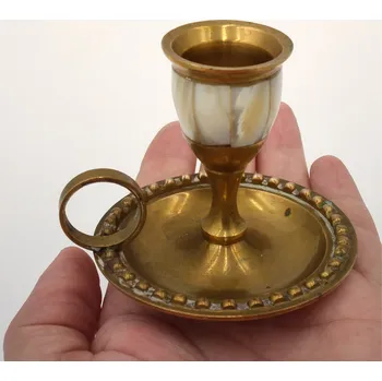 Luxusní starý mosazný držák svíček č.1 (Mosazný držák na svíčky)