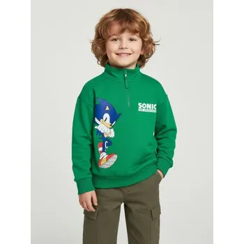 Chlapecká mikina Sinsay - Mikina se stojáčkem Sonic the Hedgehog - zelená - 104FC-77X - 104FC-77X-104