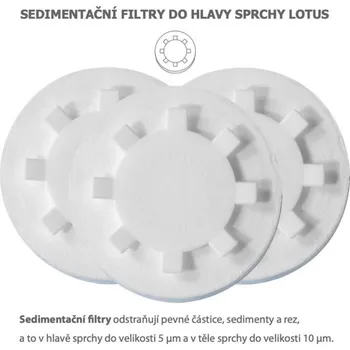 vodní filtr Zepter set sedimentačních filtrů do sprchové hlavice Lotus na 1 rok (12 ks)