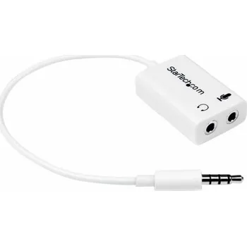 Audio kabel AV adaptér StarTech Jack 3,5 mm – Jack 3,5 mm x 2 bílý (MUYHSMFADW)