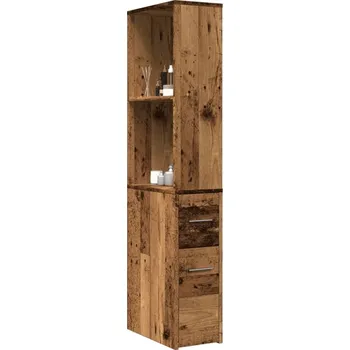 Koupelnový nábytek vidaXL Úzká koupelnová skříňka na kolečkách kompozitní dřevo [855298] Barva: Staré dřevo