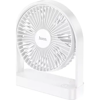 Domácí ventilátor Mini stolní ventilátor Hoco HX65, ultratenký, 3 rychlosti, barva bílá