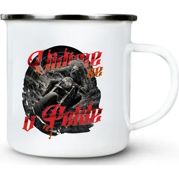 Pánské oblečení Vidíme se v PEKLE - Plechový hrnek VELKÝ 400ml (500 ml po okraj) - 400 ml