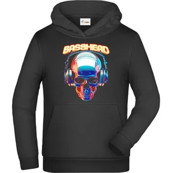 Pánské tričko Basshead - Dětská mikina s kapucí - 152 cm