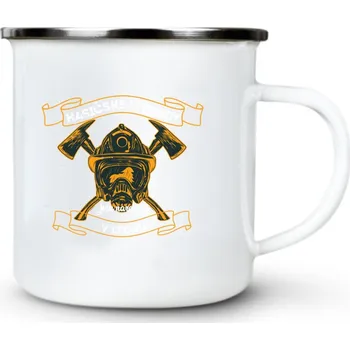 Pánské oblečení Hasičská legenda, doplňte text V1 - Plechový hrnek VELKÝ 400ml (500 ml po okraj) - 400 ml