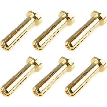 RC náhradní díl Team Corally Corally zlacený konektor 4.0mm samec zahnutý (6)