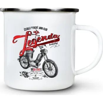 Jawa 50/550 Pařez, Legendy techniky, V1 - Plechový hrnek VELKÝ 400ml (500 ml po okraj) - 400 ml