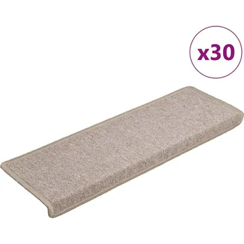 Nášlap na schod vidaXL Schodové rohože 30 ks 65 x 21 x 4 cm obdélníkový okraj [3365769] Barva: taupe