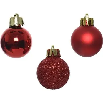 Vánoční ozdoba Sada vánočních ozdob, průměr 3 cm, koule, 24 kusů BARVA: stříbrná Rozbalev(n)o